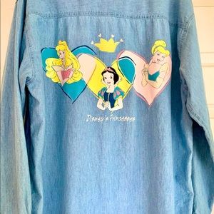 Disney Women’s Long Sleeve Princess Button-down shirt